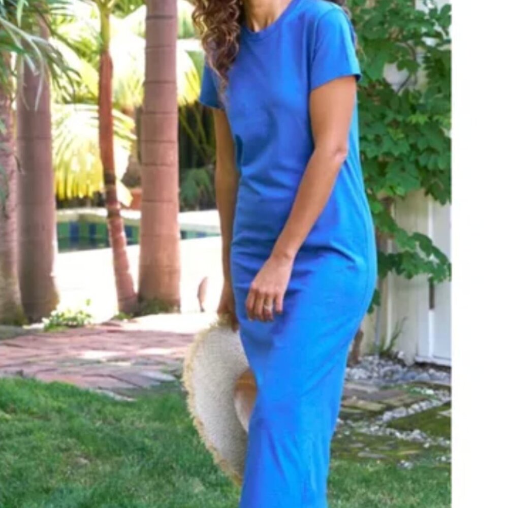 Frank & Eileen NWOT Harper Perfect Tee Curved Hem Cotton Maxi Dress med